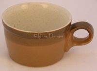 Mikasa BUCKSKIN #PF012 Flat Coffee Mug Cup POTTERS ART